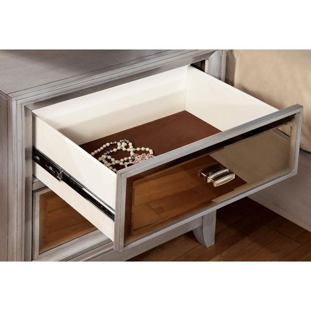 Golva E.King & Queen Bed White & Silver - Jay's Mattress Plus (NY)