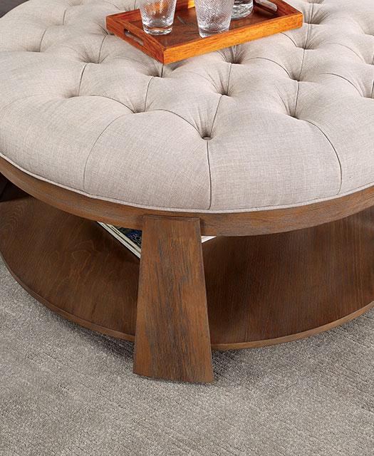 GUIS Round Coffee Table, Beige - Jay's Mattress Plus (NY)