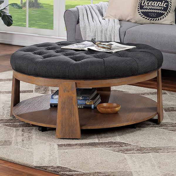 GUIS Round Coffee Table, Dark Gray - Jay's Mattress Plus (NY)