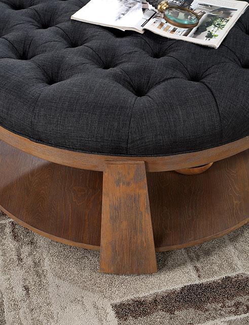 GUIS Round Coffee Table, Dark Gray - Jay's Mattress Plus (NY)