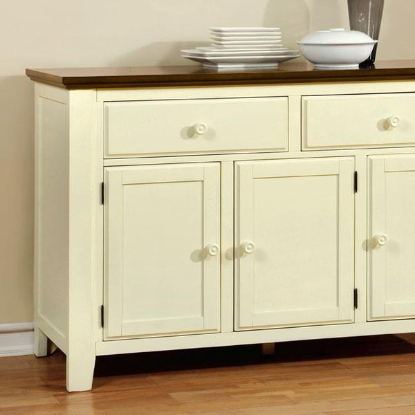 HARRISBURG Vintage White/Dark Oak Server - Jay's Mattress Plus (NY)