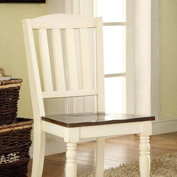 HARRISBURG Vintage White/Dark Oak Side Chair (2/CTN) - Jay's Mattress Plus (NY)