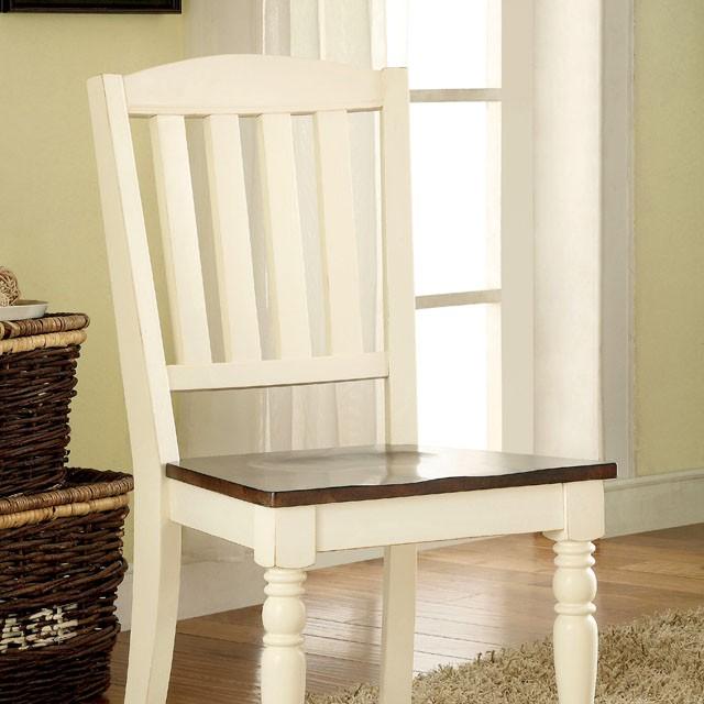HARRISBURG Vintage White/Dark Oak Side Chair (2/CTN) - Jay's Mattress Plus (NY)