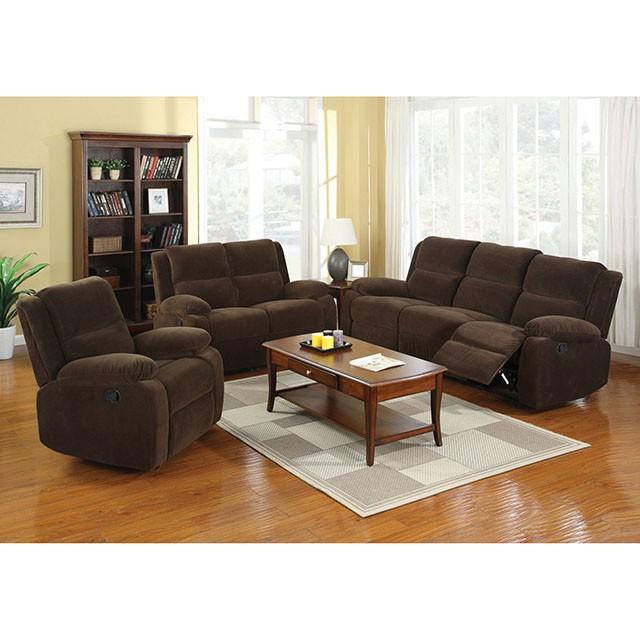 Haven Dark Brown Love Seat w/ 2 Recliners - Jay's Mattress Plus (NY)