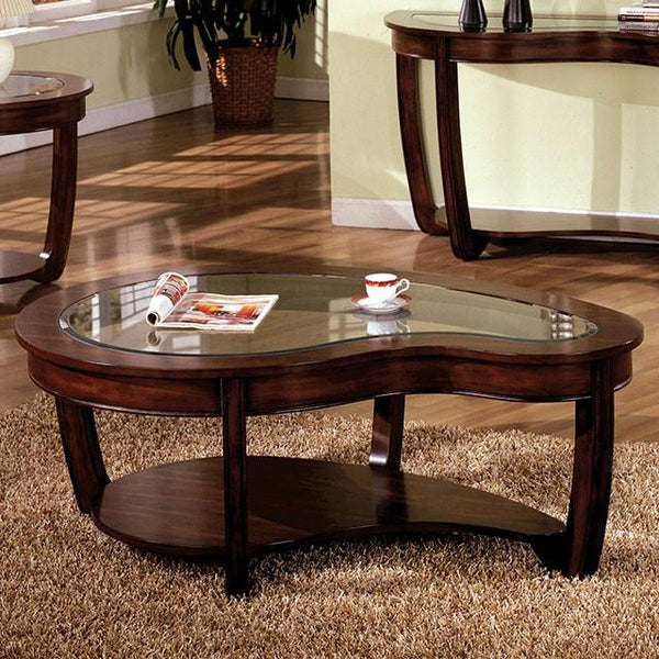 Crystal Falls Dark Cherry Coffee Table - Jay's Mattress Plus (NY)