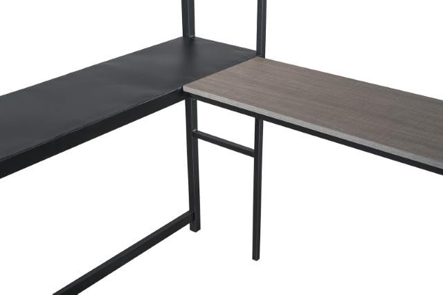 Cybill Full Loft Bed White, Silver, & Black - Jay's Mattress Plus (NY)