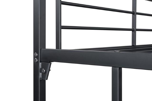 Cybill Full Loft Bed White, Silver, & Black - Jay's Mattress Plus (NY)