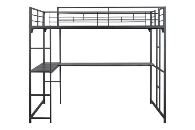 Cybill Full Loft Bed White, Silver, & Black - Jay's Mattress Plus (NY)