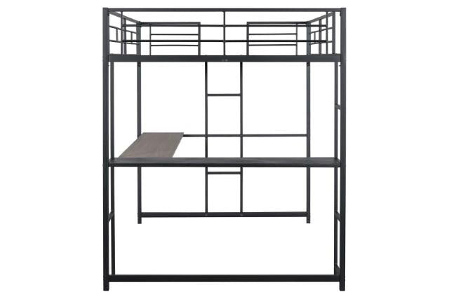 Cybill Full Loft Bed White, Silver, & Black - Jay's Mattress Plus (NY)