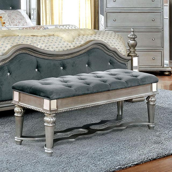 Azha Silver/Gray Bench - Jay's Mattress Plus (NY)