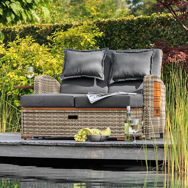 Bahia Tobago Reclining Chaise Lounge Brown & Gray - Jay's Mattress Plus (NY)