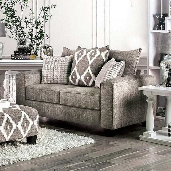 Basie Gray Love Seat - Jay's Mattress Plus (NY)