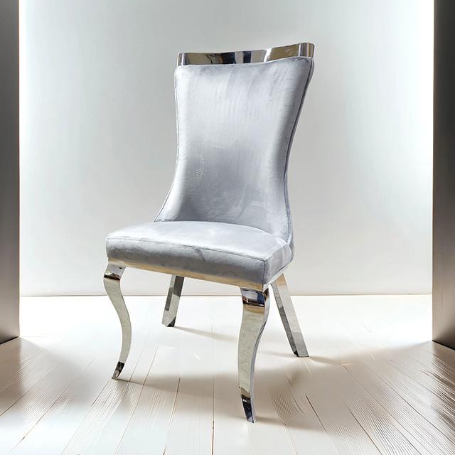Basilicata Gold Chair (2/CTN) White, Gray, & Black - Jay's Mattress Plus (NY)