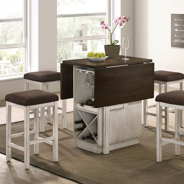 BINGHAM Counter Ht. Table w/ 2 x 15" Leaves - Jay's Mattress Plus (NY)