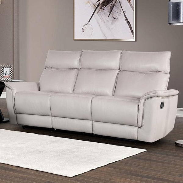 Bienne Sofa Manual Recliner White & Black - Jay's Mattress Plus (NY)