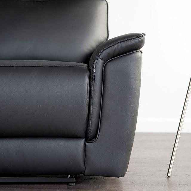 Bienne Sofa Manual Recliner White & Black - Jay's Mattress Plus (NY)