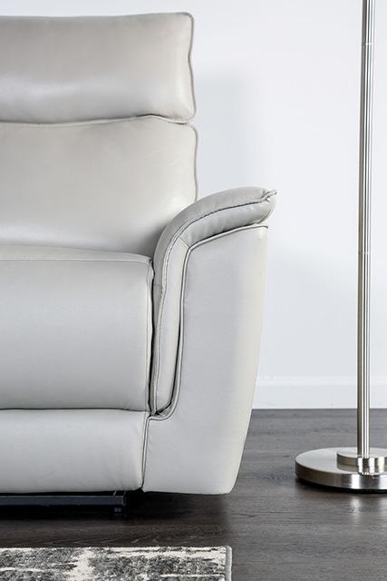 Bienne Sofa Manual Recliner White & Black - Jay's Mattress Plus (NY)