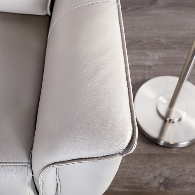 Bienne Sofa Manual Recliner White & Black - Jay's Mattress Plus (NY)