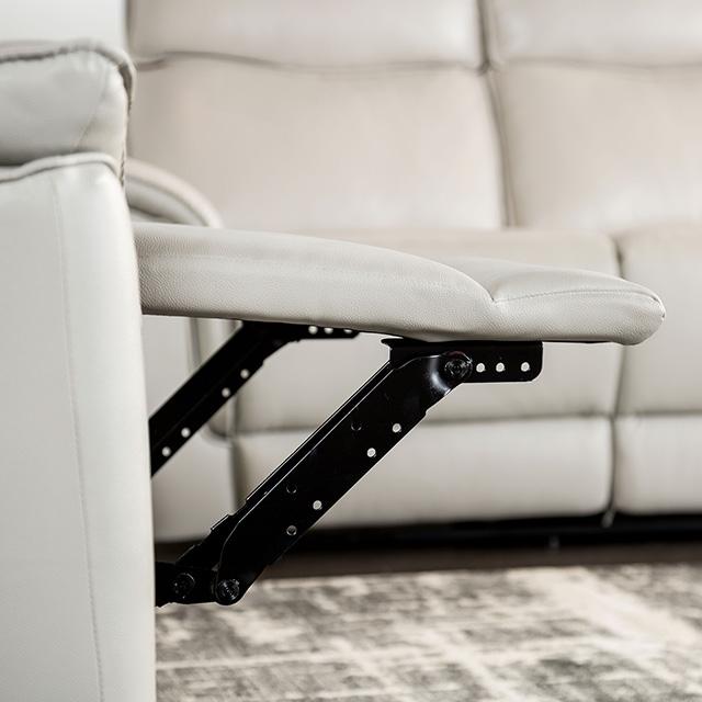 Bienne Sofa Manual Recliner White & Black - Jay's Mattress Plus (NY)