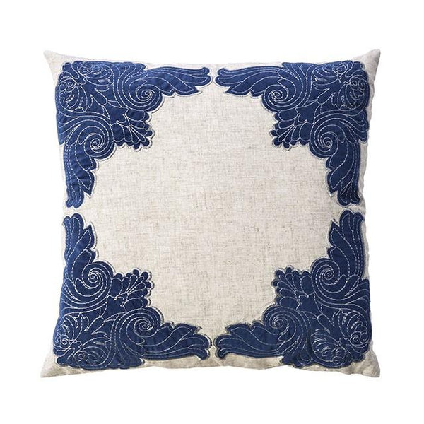 Beth Natural/Indigo 20" X 20" Pillow, Natural & Indigo (2/CTN) - Jay's Mattress Plus (NY)