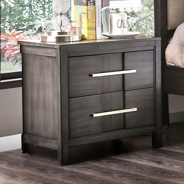 Berenice Espresso Night Stand White, Gray, & Espresso - Jay's Mattress Plus (NY)
