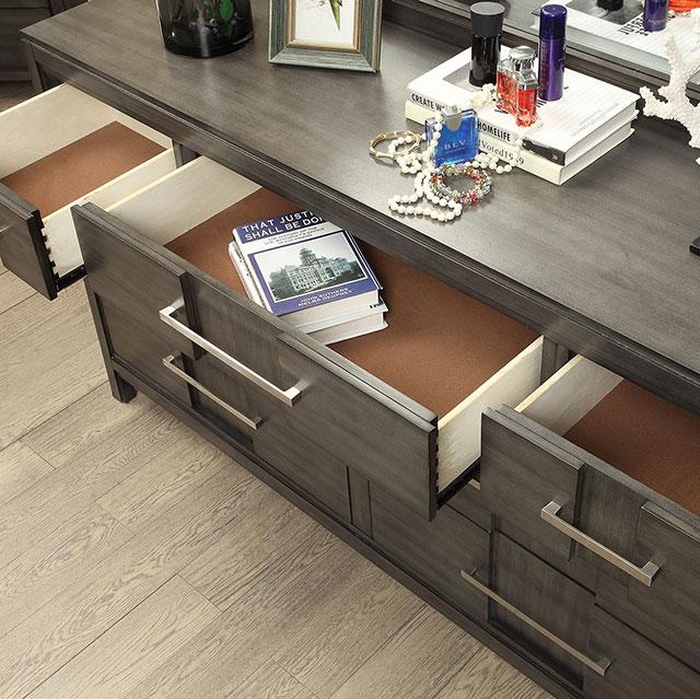 Berenice Espresso Night Stand White, Gray, & Espresso - Jay's Mattress Plus (NY)