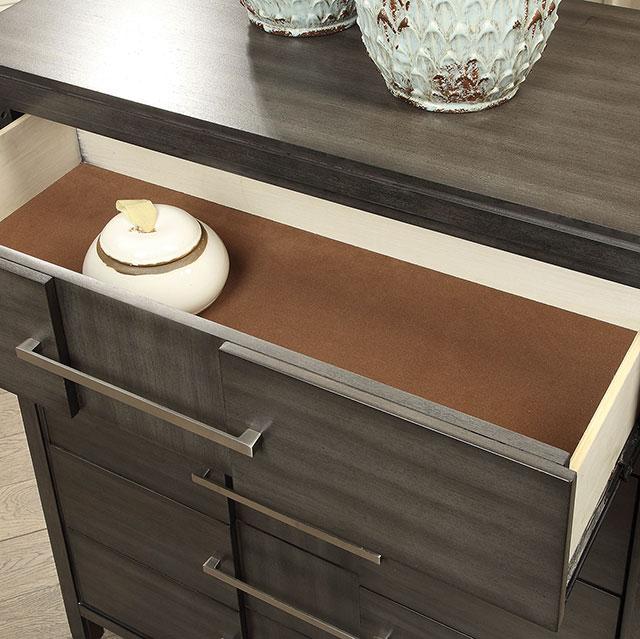 Berenice Espresso Night Stand White, Gray, & Espresso - Jay's Mattress Plus (NY)