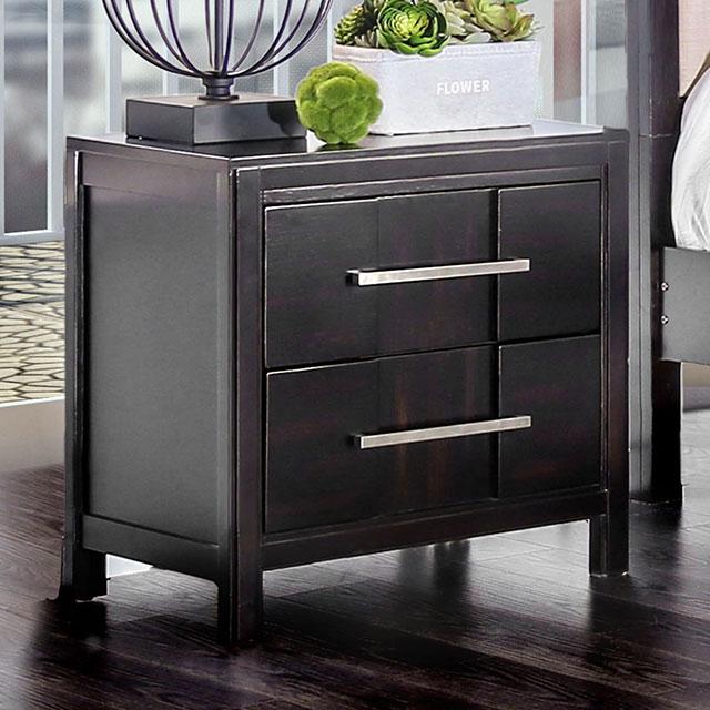 Berenice Espresso Night Stand White, Gray, & Espresso - Jay's Mattress Plus (NY)