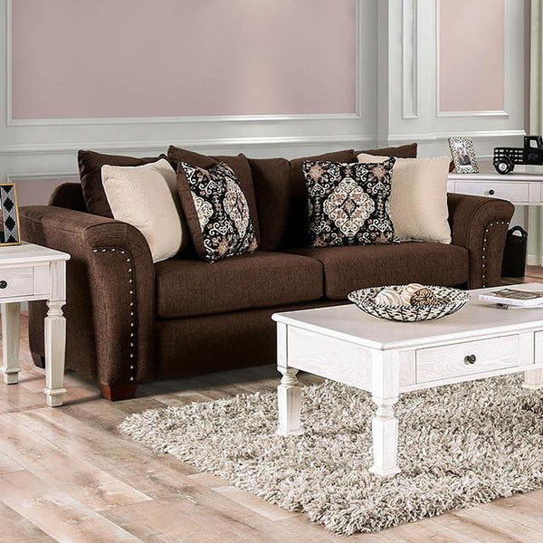 BELSIZE Sofa, Chocolate/Tan - Jay's Mattress Plus (NY)