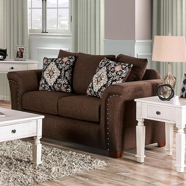 BELSIZE Loveseat Grey, Beige, & Choclate - Jay's Mattress Plus (NY)