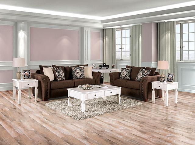 BELSIZE Loveseat Grey, Beige, & Choclate - Jay's Mattress Plus (NY)