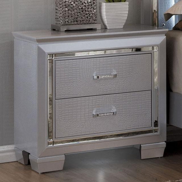 BELLANOVA Silver Night Stand - Jay's Mattress Plus (NY)