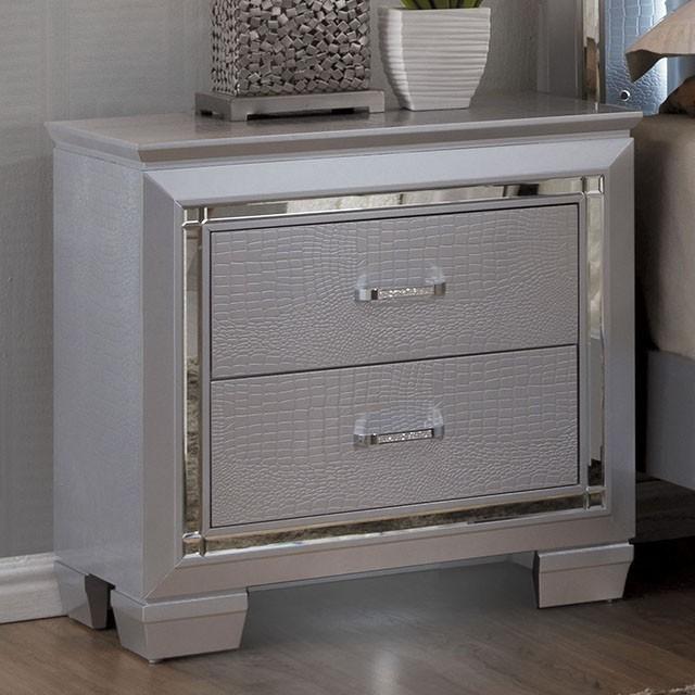 BELLANOVA Silver Night Stand - Jay's Mattress Plus (NY)