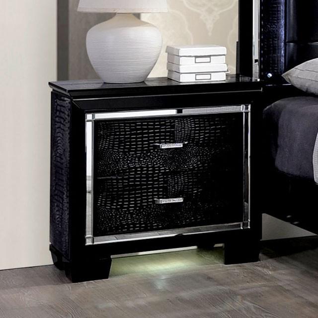 BELLANOVA Black Night Stand - Jay's Mattress Plus (NY)