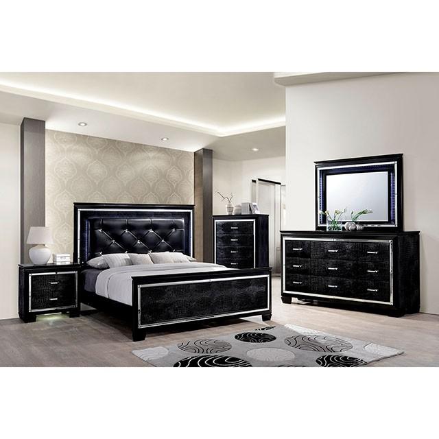 BELLANOVA Black Night Stand - Jay's Mattress Plus (NY)
