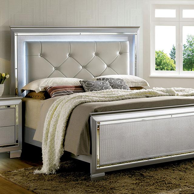 Bellagrand Bed Oak, Silver & Black - Jay's Mattress Plus (NY)