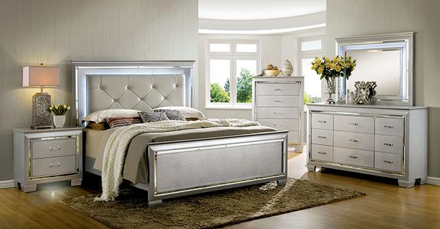 Bellagrand Bed Oak, Silver & Black - Jay's Mattress Plus (NY)