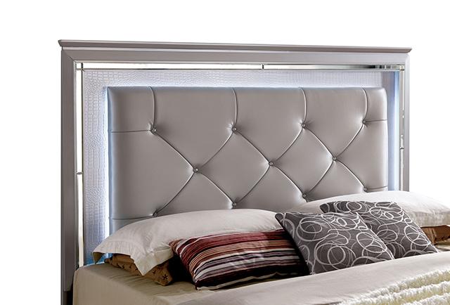 Bellagrand Bed Oak, Silver & Black - Jay's Mattress Plus (NY)