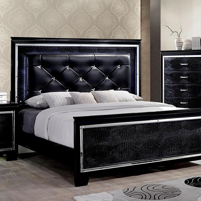Bellagrand Bed Oak, Silver & Black - Jay's Mattress Plus (NY)