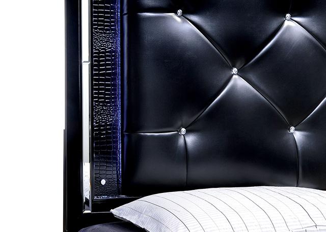 Bellagrand Bed Oak, Silver & Black - Jay's Mattress Plus (NY)