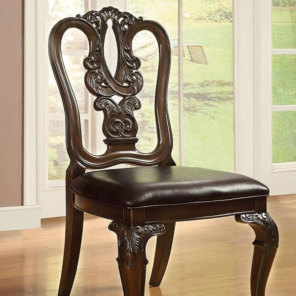 Bellagio Brown Cherry Wooden Side Chair (2/CTN) - Jay's Mattress Plus (NY)