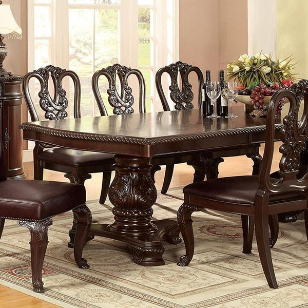 Bellagio Brown Cherry Dining Table w/ 2 Leaves - Jay's Mattress Plus (NY)