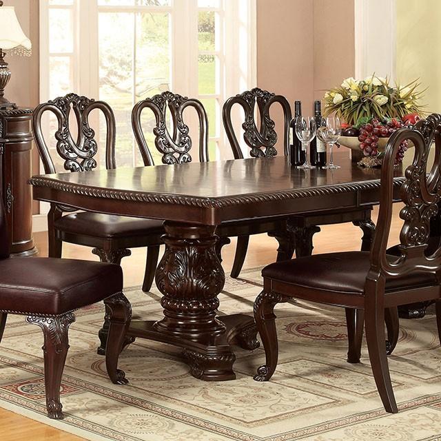 Bellagio Brown Cherry Dining Table w/ 2 Leaves - Jay's Mattress Plus (NY)