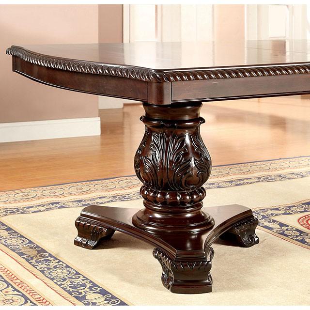 Bellagio Brown Cherry Dining Table w/ 2 Leaves - Jay's Mattress Plus (NY)