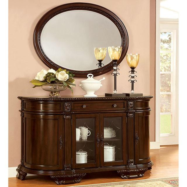 Bellagio Brown Cherry Round Dining Table - Jay's Mattress Plus (NY)