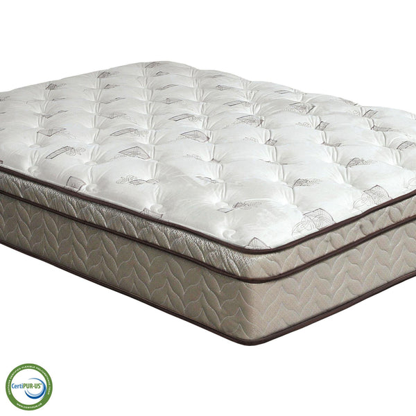 Lilium White/Brown 13" Euro Pillow Top Mattress, E.King - Jay's Mattress Plus (NY)