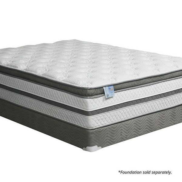 SIDDALEE White/Gray 16" Euro Pillow Top Mattress, E.King - Jay's Mattress Plus (NY)