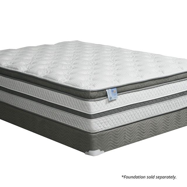 SIDDALEE White/Gray 16" Euro Pillow Top Mattress, Full - Jay's Mattress Plus (NY)