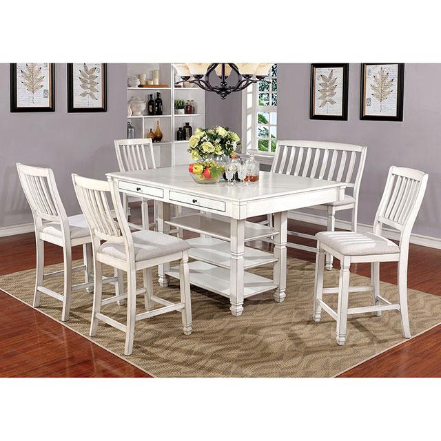 Kaliyah Antique White Counter Ht. Chair (2/CTN) - Jay's Mattress Plus (NY)