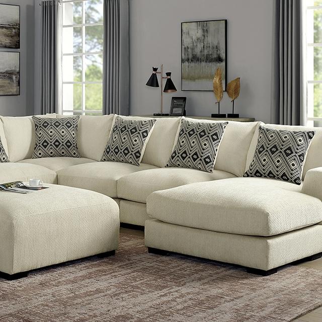 Kaylee U-Sectional w/ Right Chaise + Ottoman - Jay's Mattress Plus (NY)